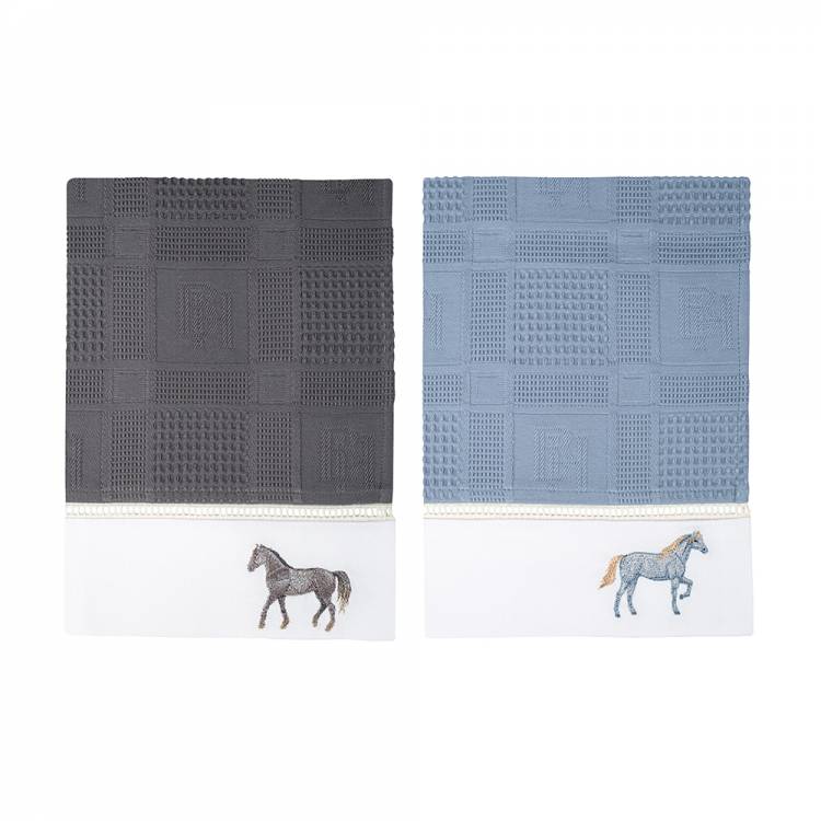 

Комплект полотенец вафельных BELLEHOME Wild horses