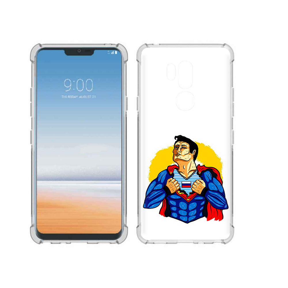 

Чехол MyPads Tocco для LG G7 ThinQ русский супермен, Прозрачный, Tocco