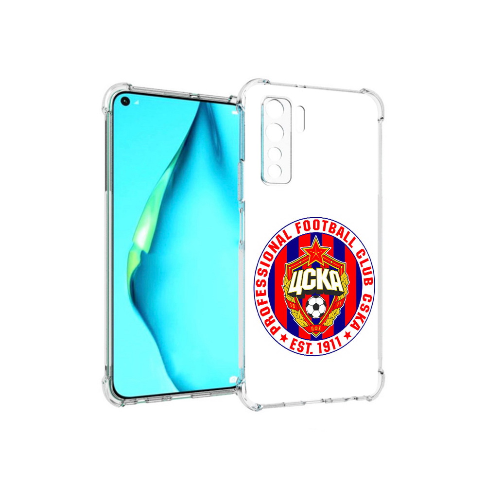 

Чехол MyPads Tocco для Huawei Nova 7 SE ФК ЦСК логотип, Прозрачный, Tocco