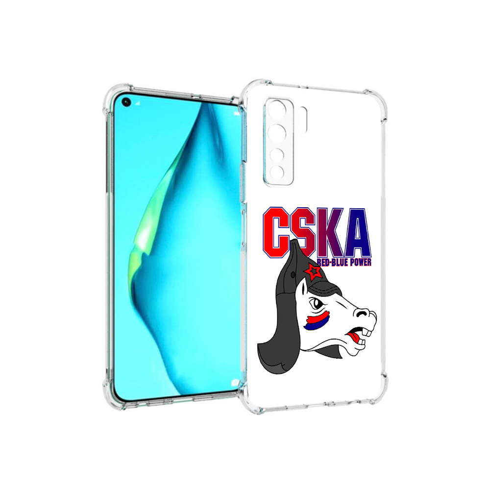 

Чехол MyPads Tocco для Huawei Nova 7 SE ФК ЦСК лошадка россия, Прозрачный, Tocco