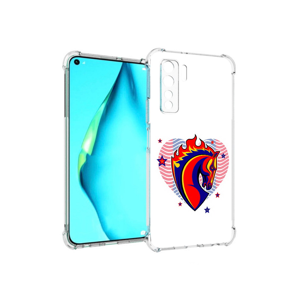 

Чехол MyPads Tocco для Huawei Nova 7 SE ФК ЦСЛ Лошадь, Прозрачный, Tocco