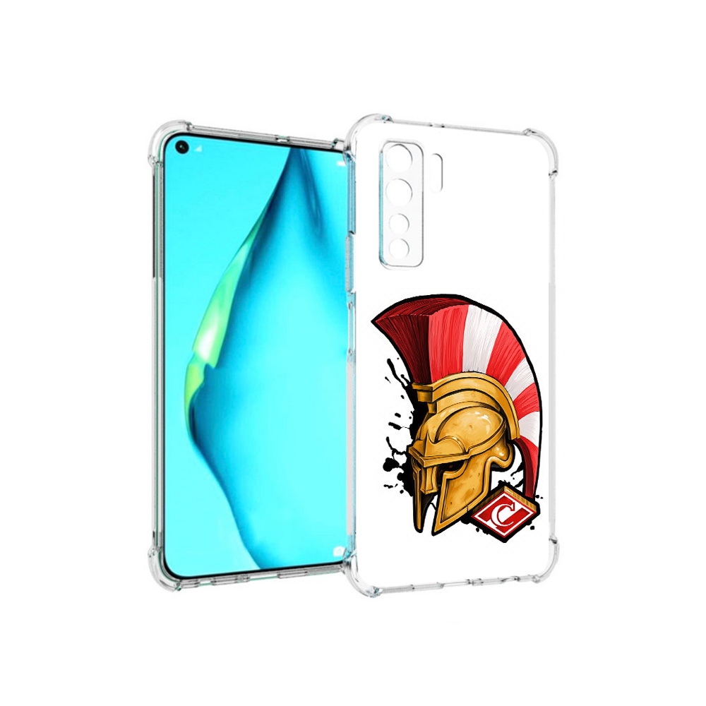 

Чехол MyPads Tocco для Huawei Nova 7 SE ФК спартак шлем, Прозрачный, Tocco