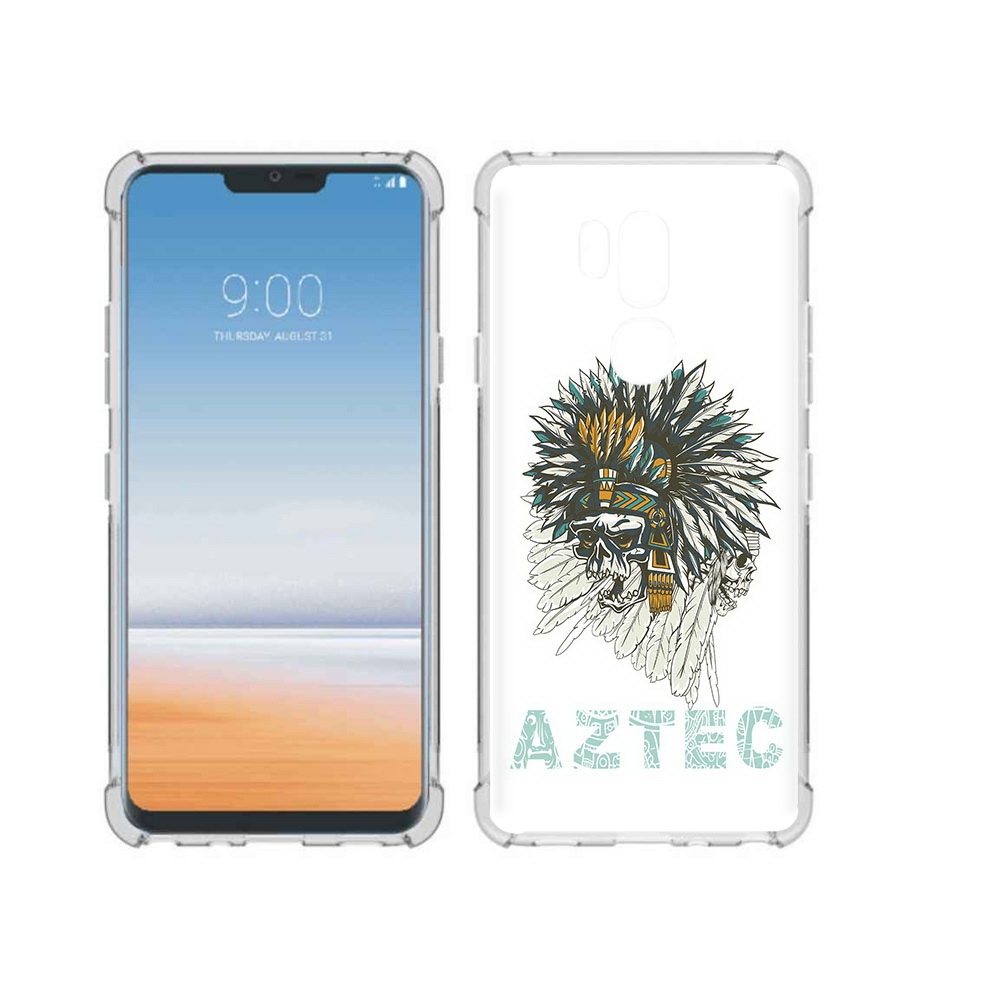 

Чехол MyPads Tocco для LG G7 ThinQ скелет индеец, Прозрачный, Tocco