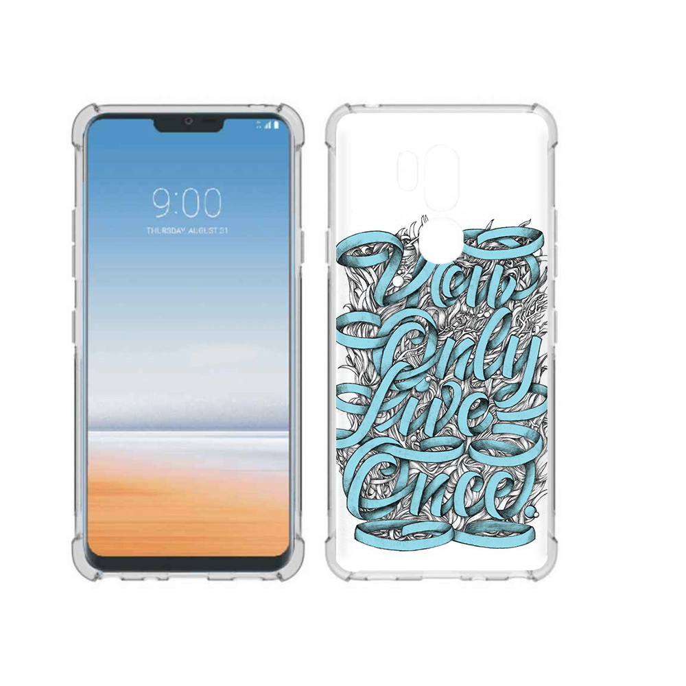 

Чехол MyPads Tocco для LG G7 ThinQ слова из ленты абстракция, Прозрачный, Tocco