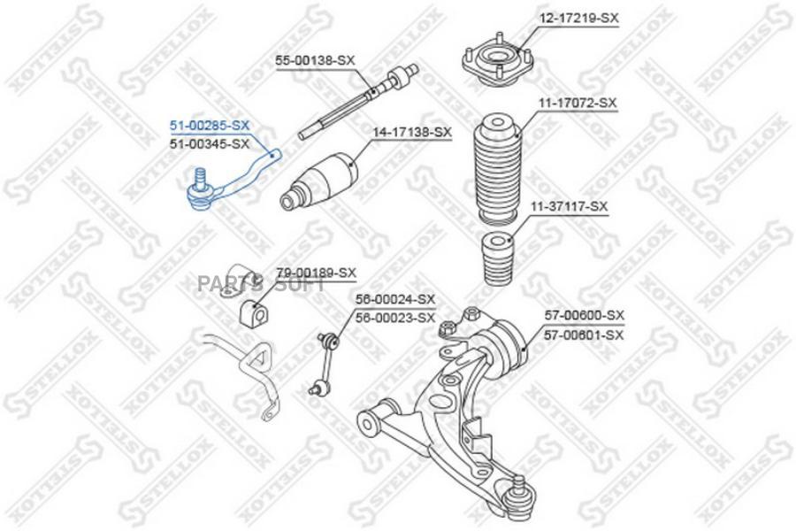 

STELLOX Наконечник рулевой STELLOX 5100285sx