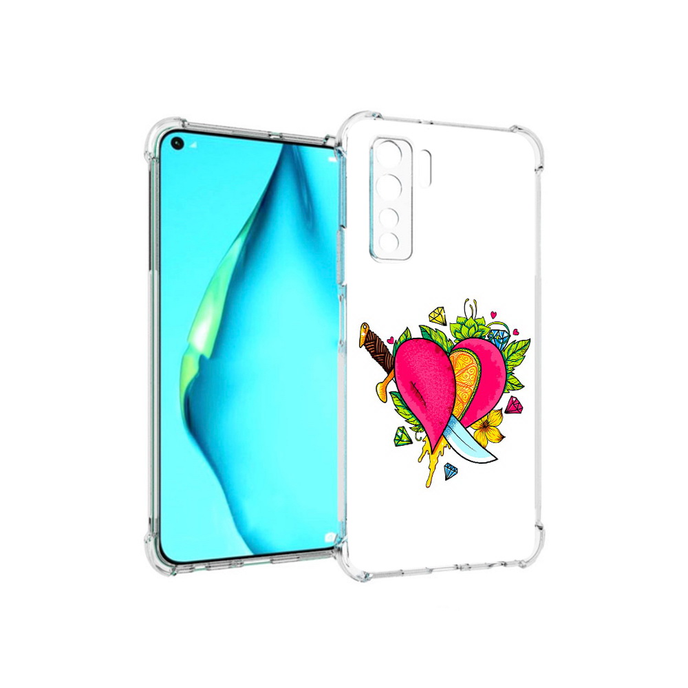 

Чехол MyPads Tocco для Huawei Nova 7 SE Фруктовое сердце, Прозрачный, Tocco