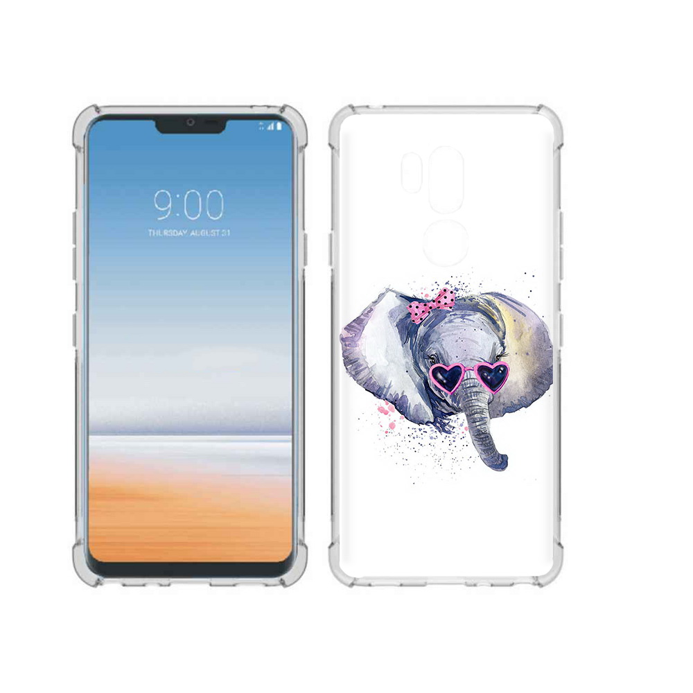 

Чехол MyPads Tocco для LG G7 ThinQ слоник в очках, Прозрачный, Tocco