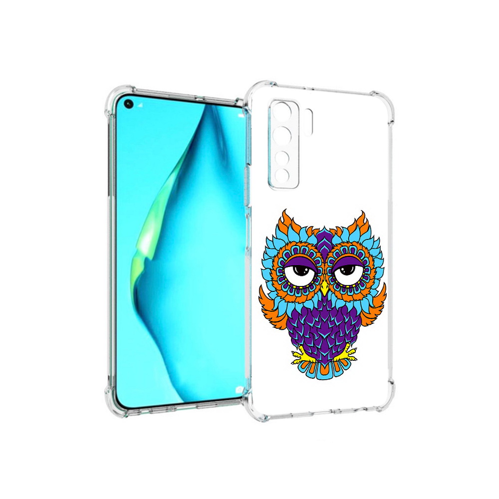 

Чехол MyPads Tocco для Huawei Nova 7 SE Цветная сова, Прозрачный, Tocco