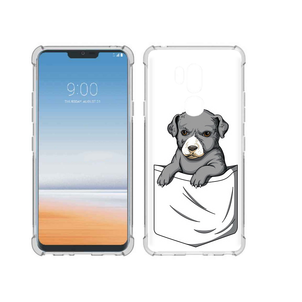 

Чехол MyPads Tocco для LG G7 ThinQ собачка в кармане, Прозрачный, Tocco