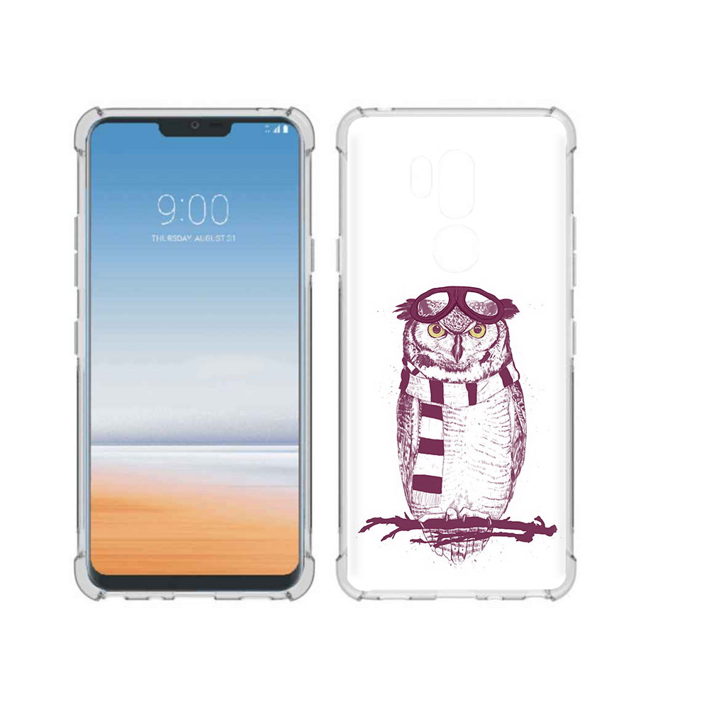 

Чехол MyPads Tocco для LG G7 ThinQ сова-летчик, Прозрачный, Tocco