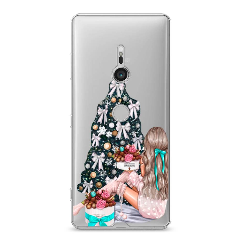 

Чехол на Sony Xperia XZ3 "New Year", Зеленый;бежевый;голубой, 53650-5