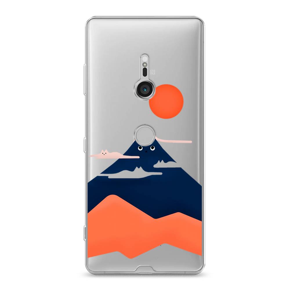 

Чехол на Sony Xperia XZ3 "Кот-гора", Черный;оранжевый, 53650-4