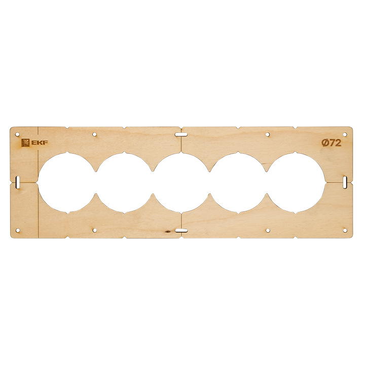 фото Шаблон для подрозетников c 5 отв. диам. 72 мм ekf expert