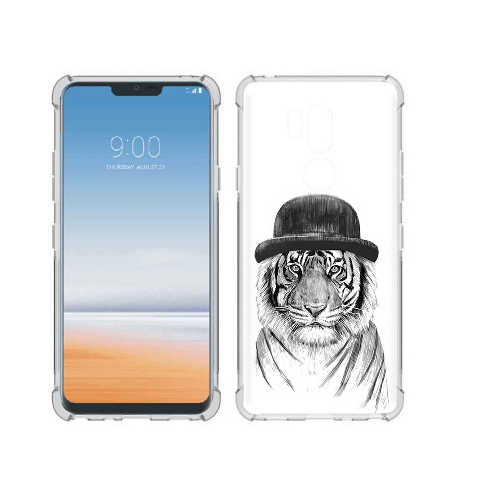 

Чехол MyPads Tocco для LG G7 ThinQ тигр британец, Прозрачный, Tocco