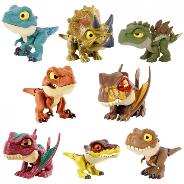 Купить Конструктор Mattel Jurassic World Сбежавшие динозаврики Snap GXW58,