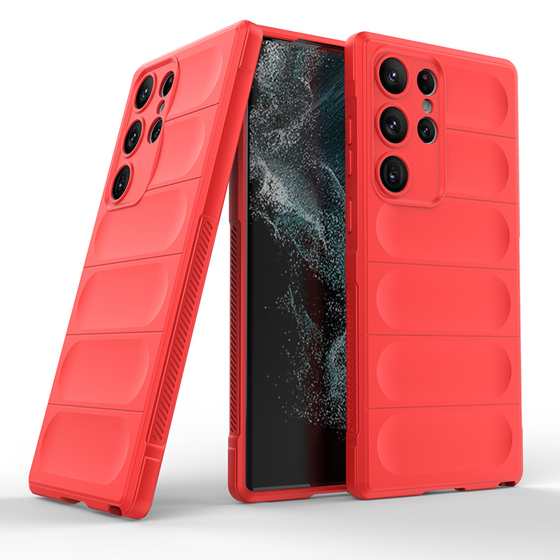 

Противоударный чехол Flexible Case для Samsung Galaxy S23 Ultra, красный, Flexible Case
