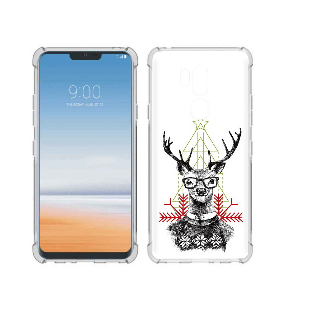 

Чехол MyPads Tocco для LG G7 ThinQ умный олень, Прозрачный, Tocco