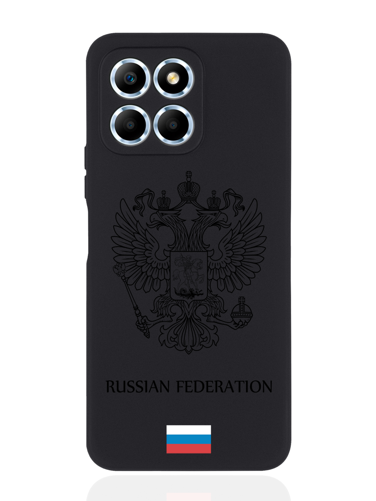 

Чехол MustHaveCase для Honor X6 Черный лаковый Герб Россия черный