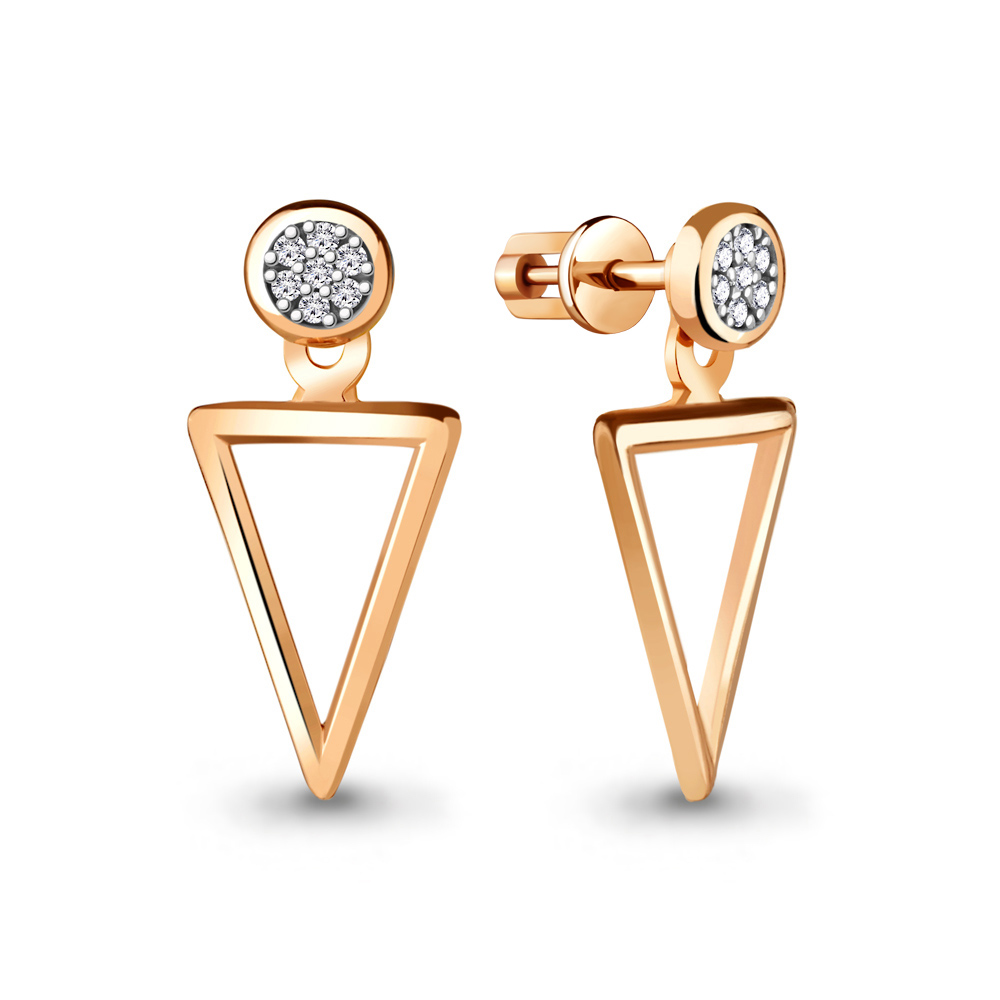 

Серьги подвески из серебра с фианитом Aquamarine 48422А_925_з, 48422А_925_з
