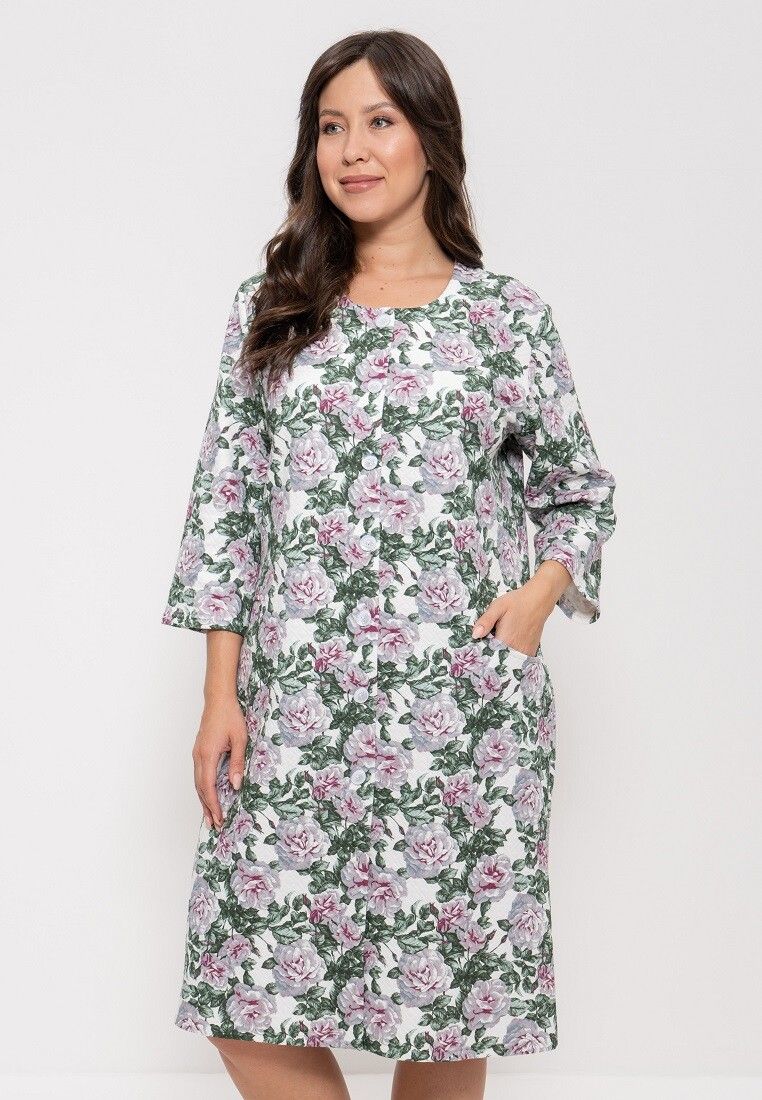 Халат женский CLEO 832-1 разноцветный 50 RU