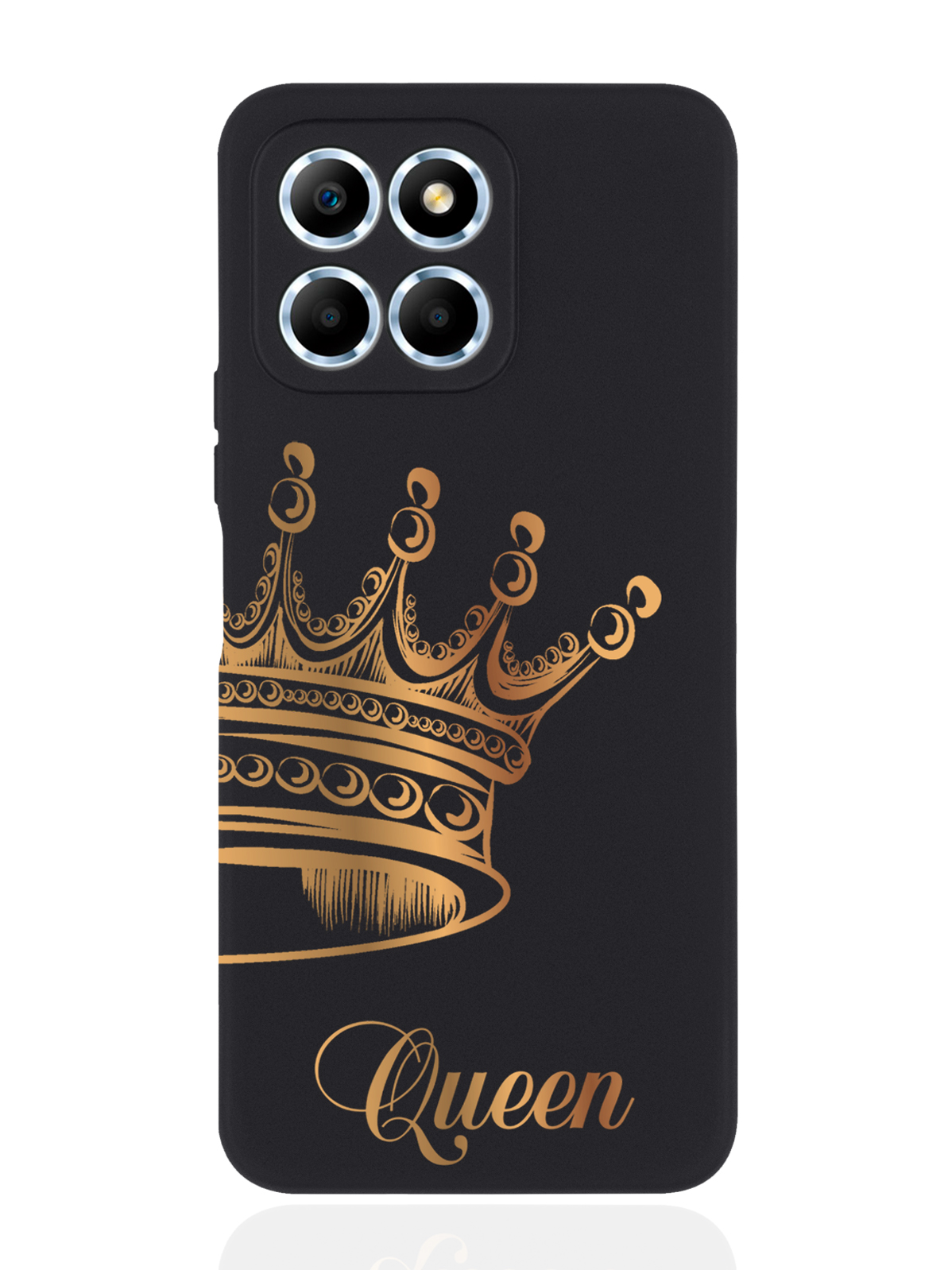

Чехол MustHaveCase для Honor X6 Парный чехол корона Queen черный, Черный;золотистый