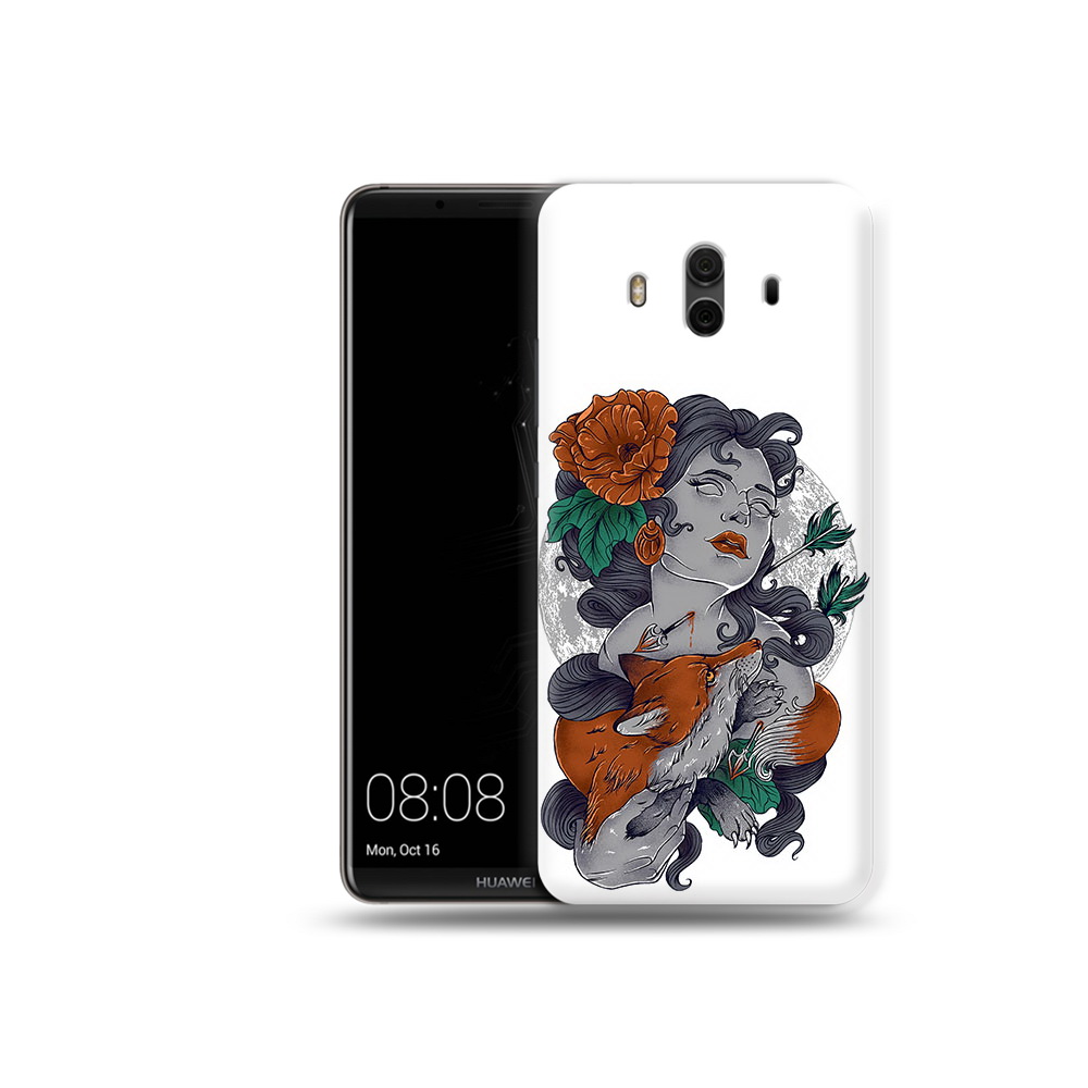 

Чехол MyPads Tocco для Huawei Mate 10 темная девушка с лисой (PT88364.53.639), Прозрачный, Tocco