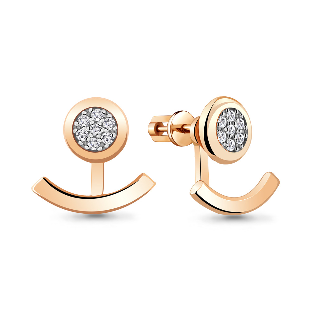 

Серьги джекеты из серебра с фианитом Aquamarine 48427А_925_з, 48427А_925_з