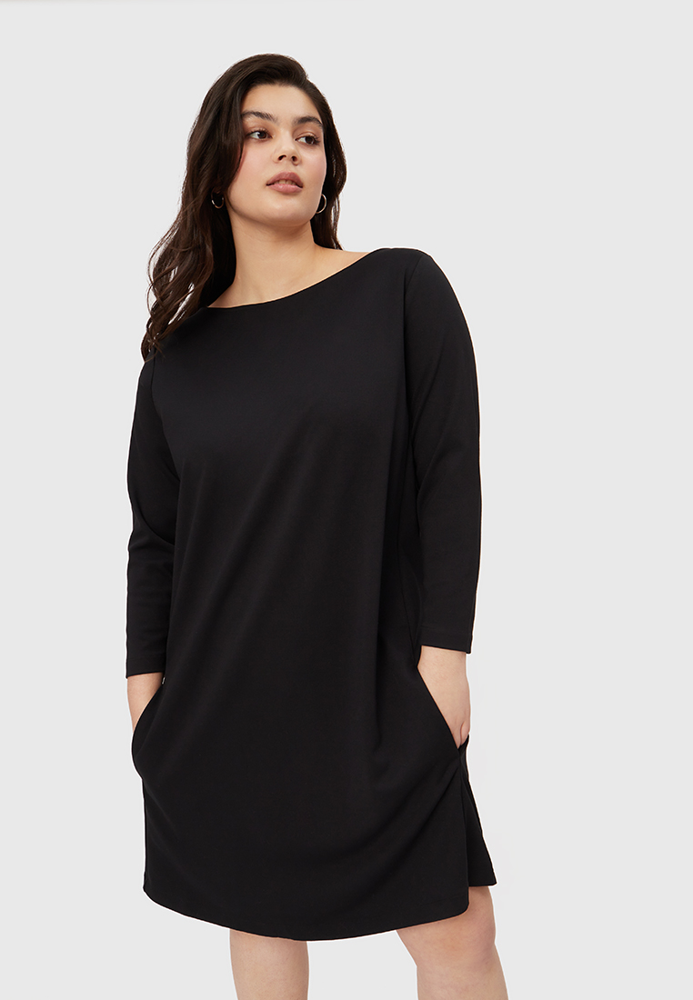 

Платье женское Modis M212W00694 черное 4XL, M212W00694