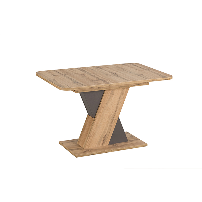Стол обеденный Терминал BRIDGE Дуб Вотан/Вольфрам 120/160*80*75,5