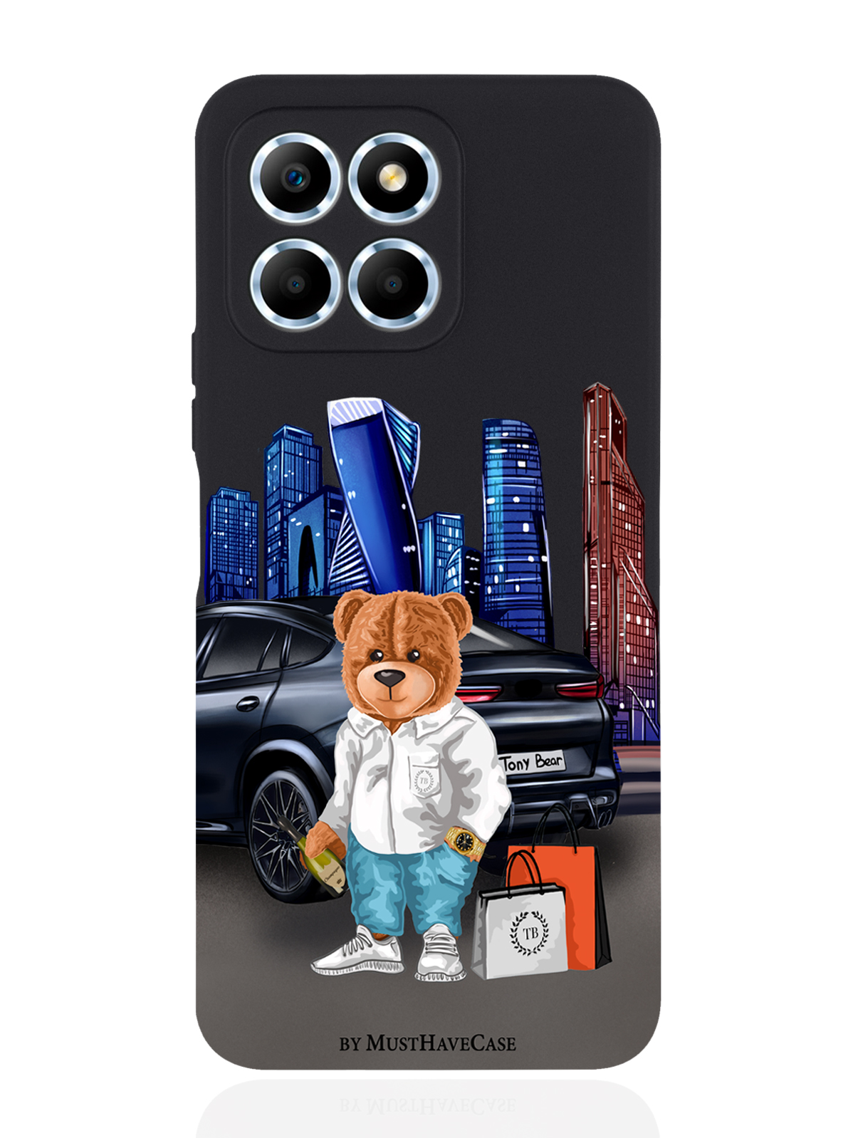 

Чехол MustHaveCase для Honor X6 Tony Moscow city/ Тони Москва Сити черный, Черный;синий;коричневый