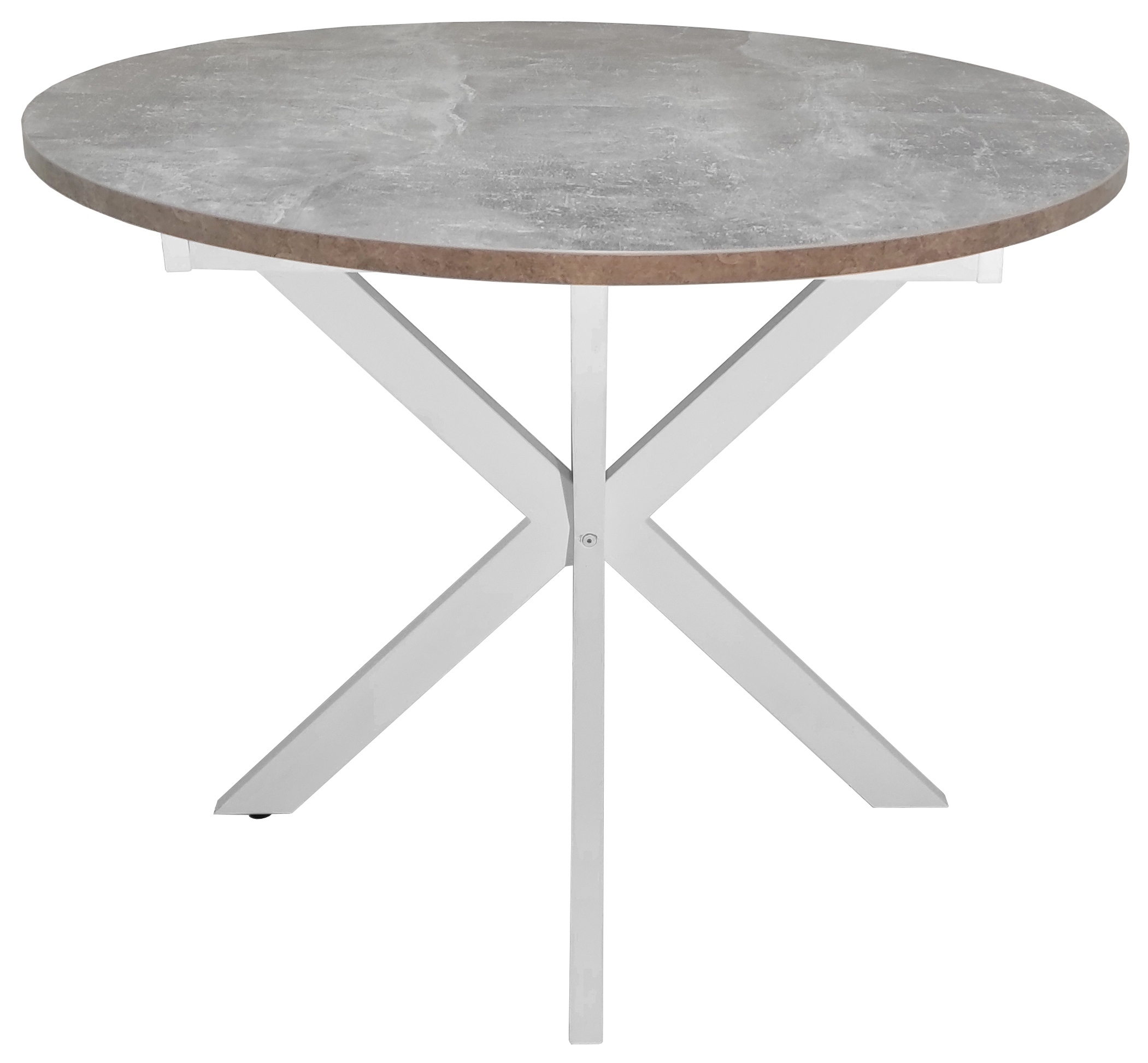 Стол обеденный Терминал RICCIO белый, Бетон о100/134*76