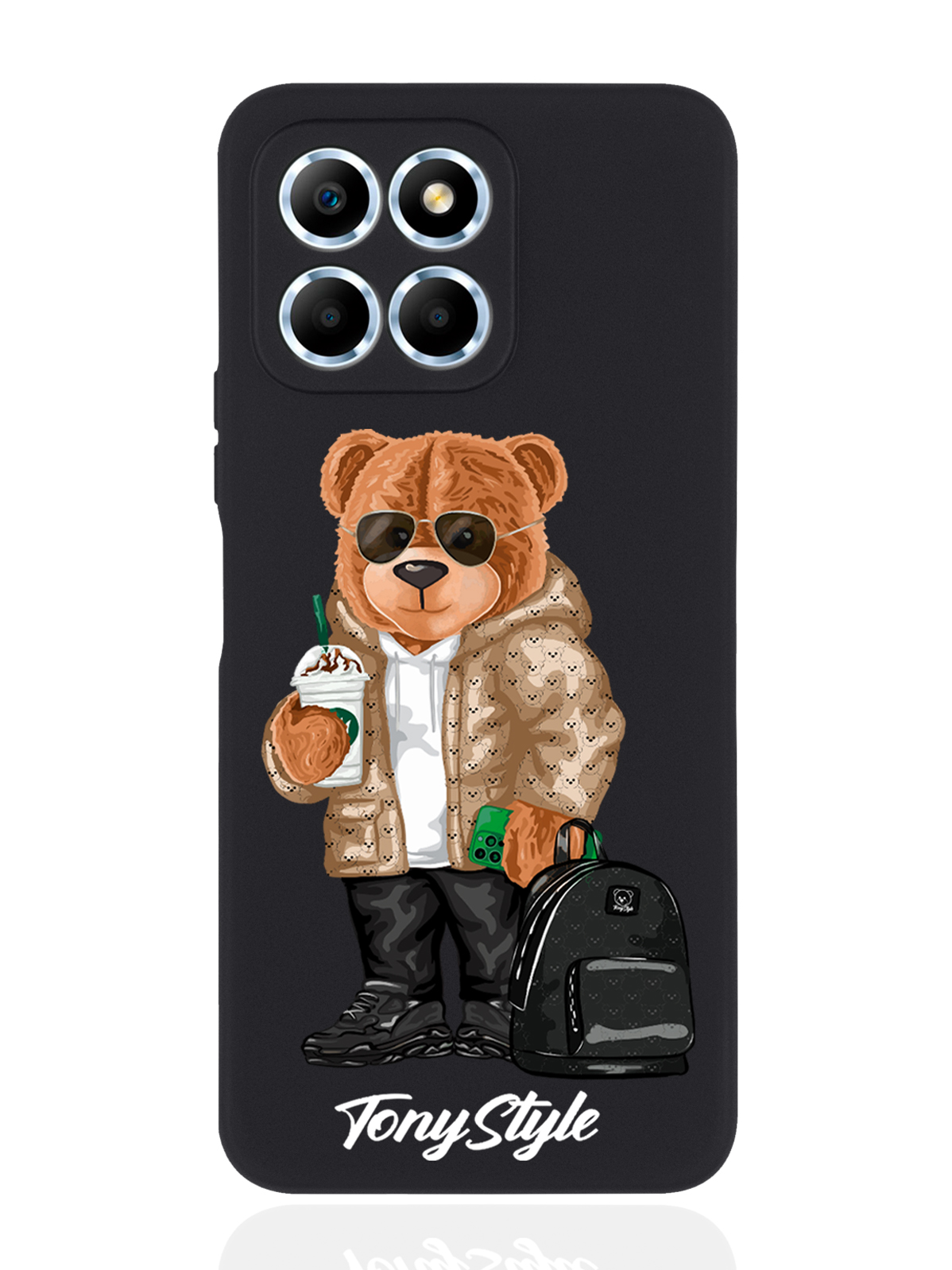 

Чехол Tony Style для Honor X6 Tony Style в очках черный, Коричневый;черный;белый