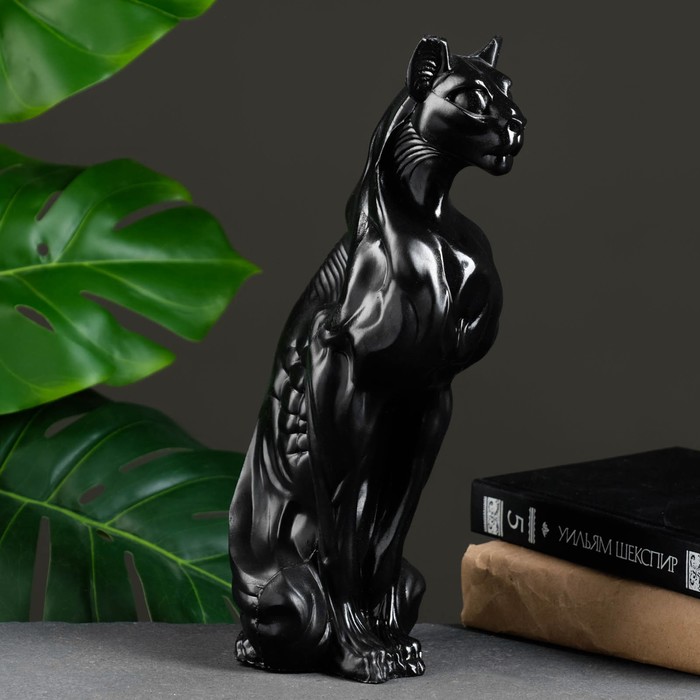 

Фигура "Кот Воин №6" чёрный 19х9х30см