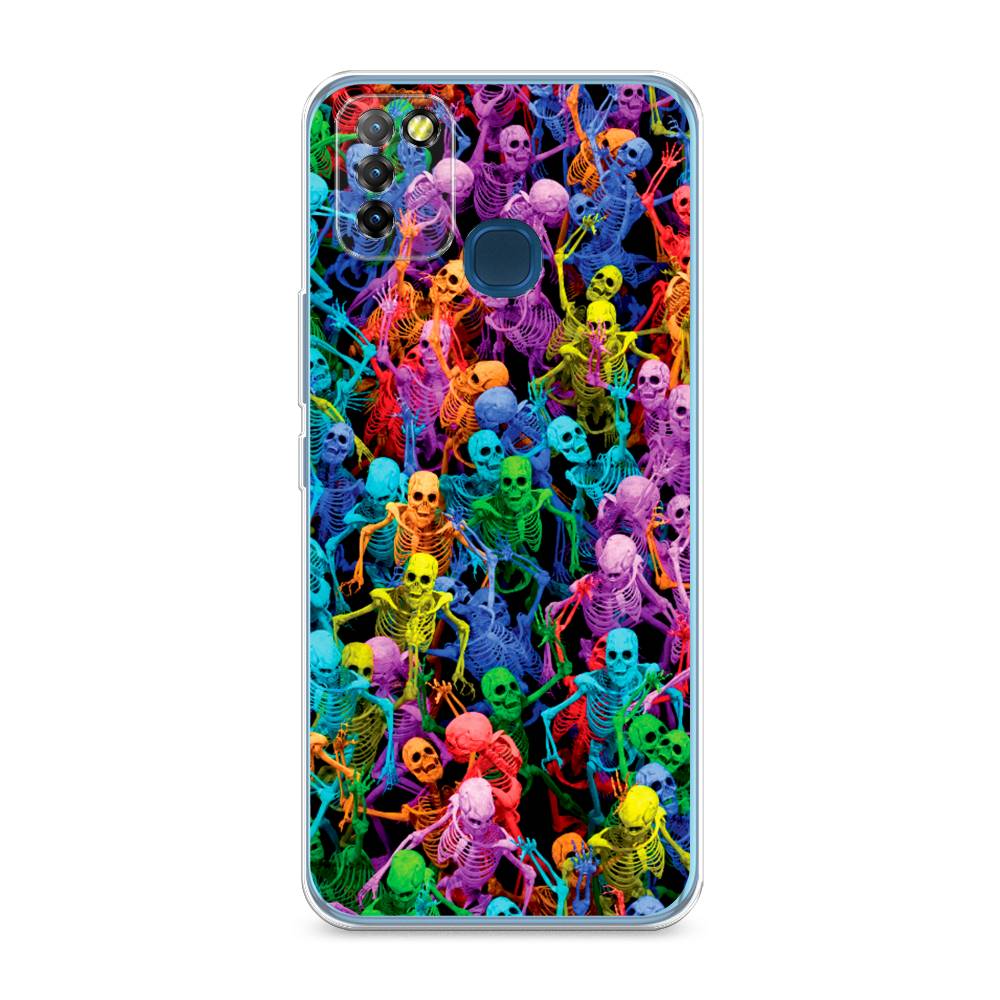 

Чехол на Infinix HOT 10 Lite "Вечеринка скелетов", Фиолетовый;желтый;оранжевый, 3100350-6