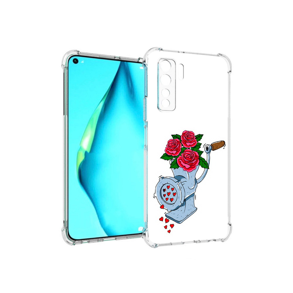 

Чехол MyPads Tocco для Huawei Nova 7 SE Цветочные сердца, Прозрачный, Tocco