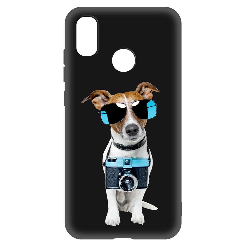 

Чехол-накладка Krutoff Soft Case Пес-турист для Xiaomi Mi 8 черный