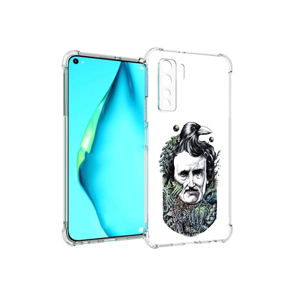 

Чехол MyPads Tocco для Huawei Nova 7 SE Эдгар Аллан с вороном, Прозрачный, Tocco