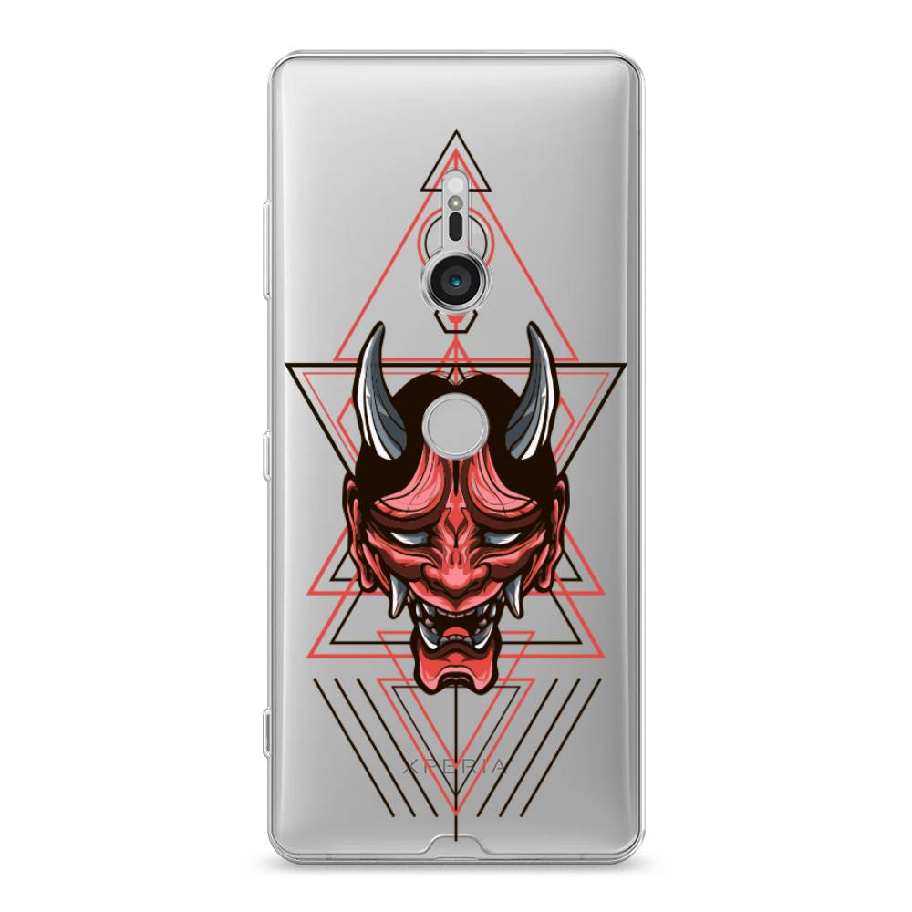 

Чехол на Sony Xperia XZ3 "Hanya Oni mask", Серый;красный;черный, 53650-4