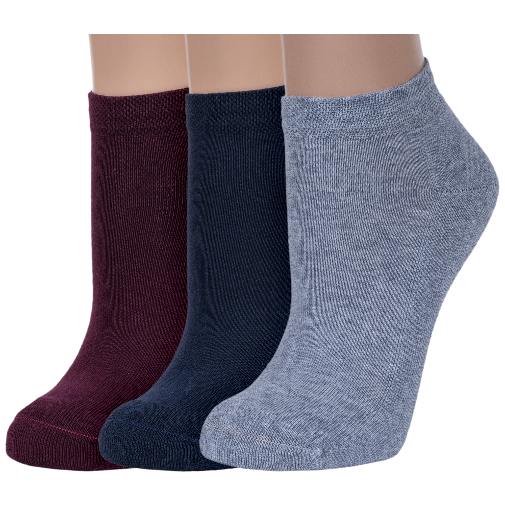 

Комплект носков женских Rusocks 3-Ж-2338 серых; синих; бордовых 23-25, 3-Ж-2338