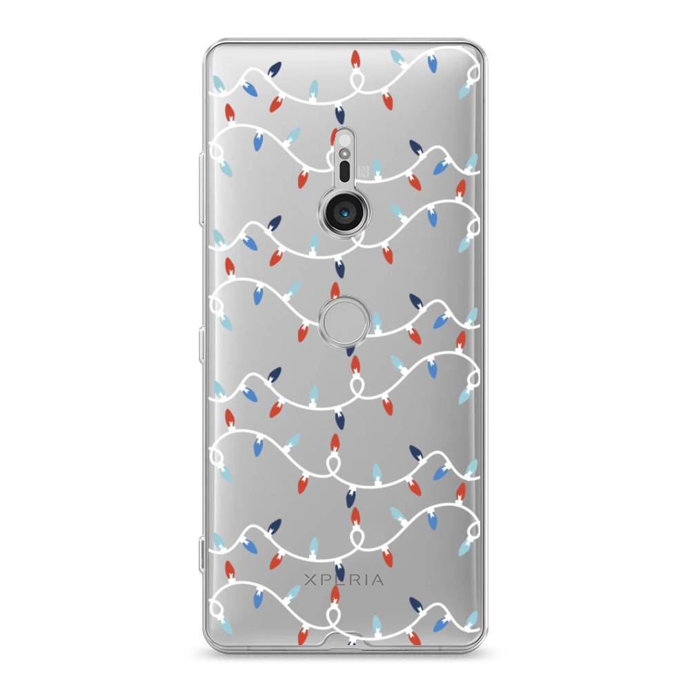 

Чехол на Sony Xperia XZ3 "Разноцветная гирлянда", Белый;красный;синий, 53650-5