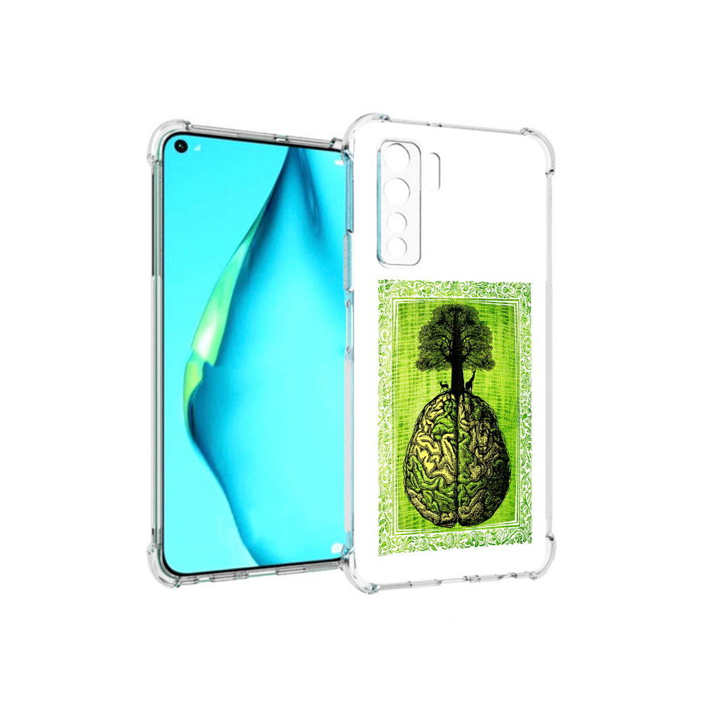 

Чехол MyPads Tocco для Huawei Nova 7 SE абстракция здоровый мозг, Прозрачный, Tocco