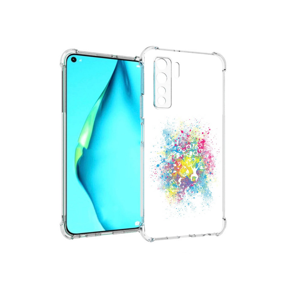

Чехол MyPads Tocco для Huawei Nova 7 SE акварель абстракция, Прозрачный, Tocco