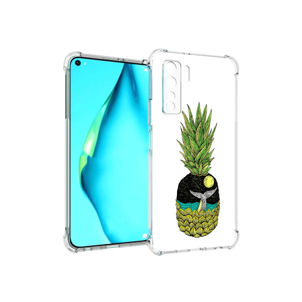 

Чехол MyPads Tocco для Huawei Nova 7 SE ананас с китом, Прозрачный, Tocco