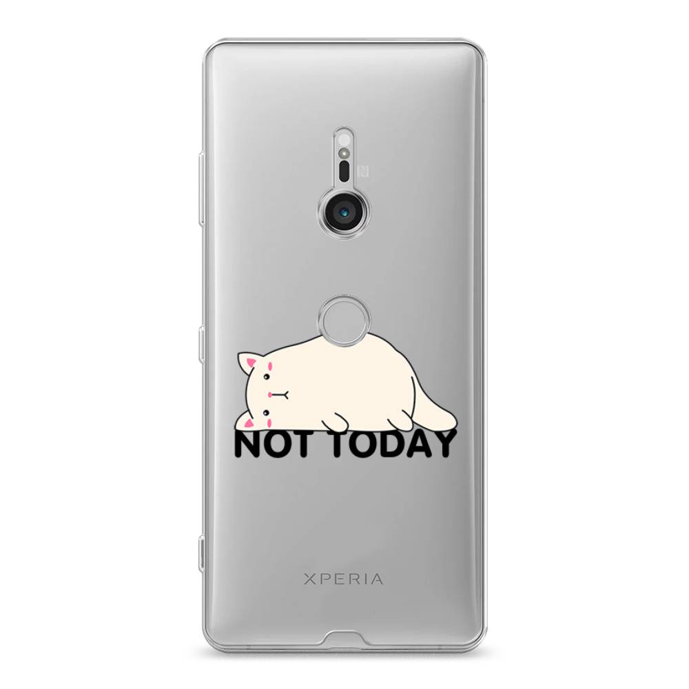 

Чехол на Sony Xperia XZ3 "Cat not today", Белый;розовый;черный, 53650-1