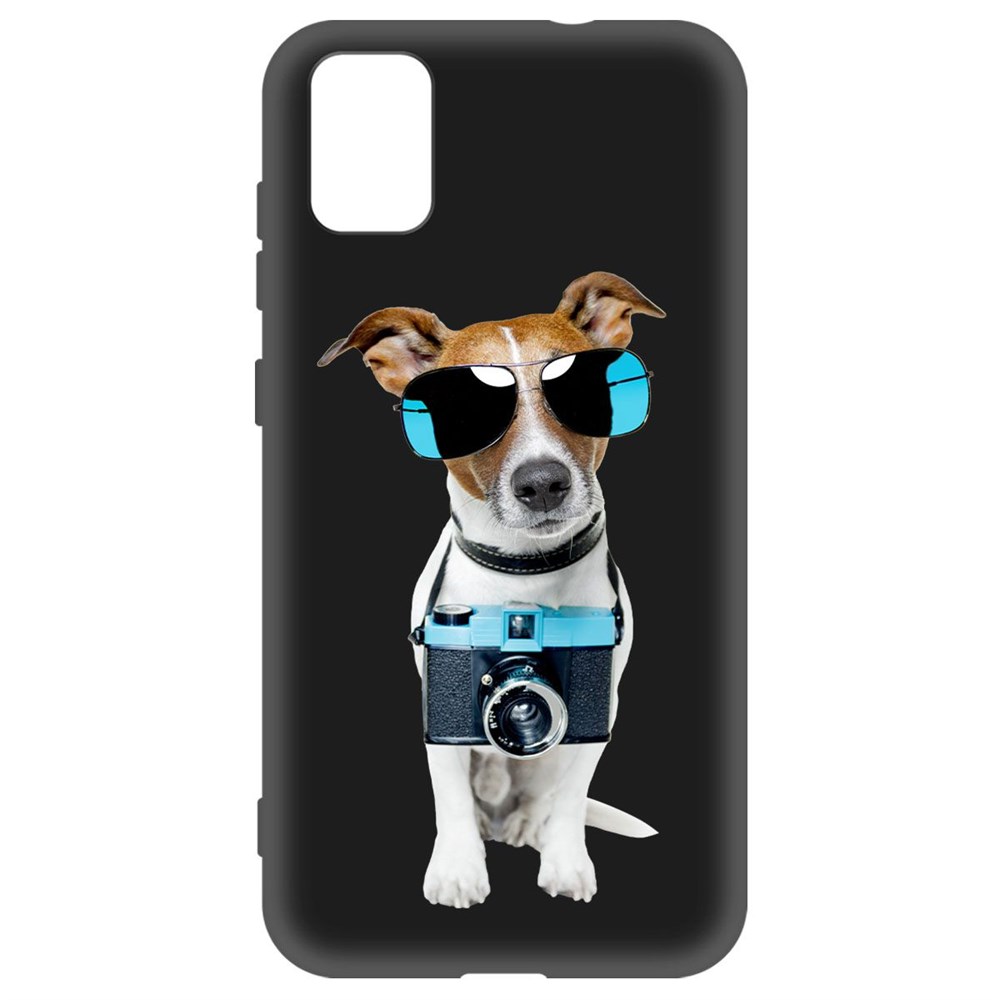 

Чехол-накладка Krutoff Soft Case Пес-турист для ZTE Blade A31 черный
