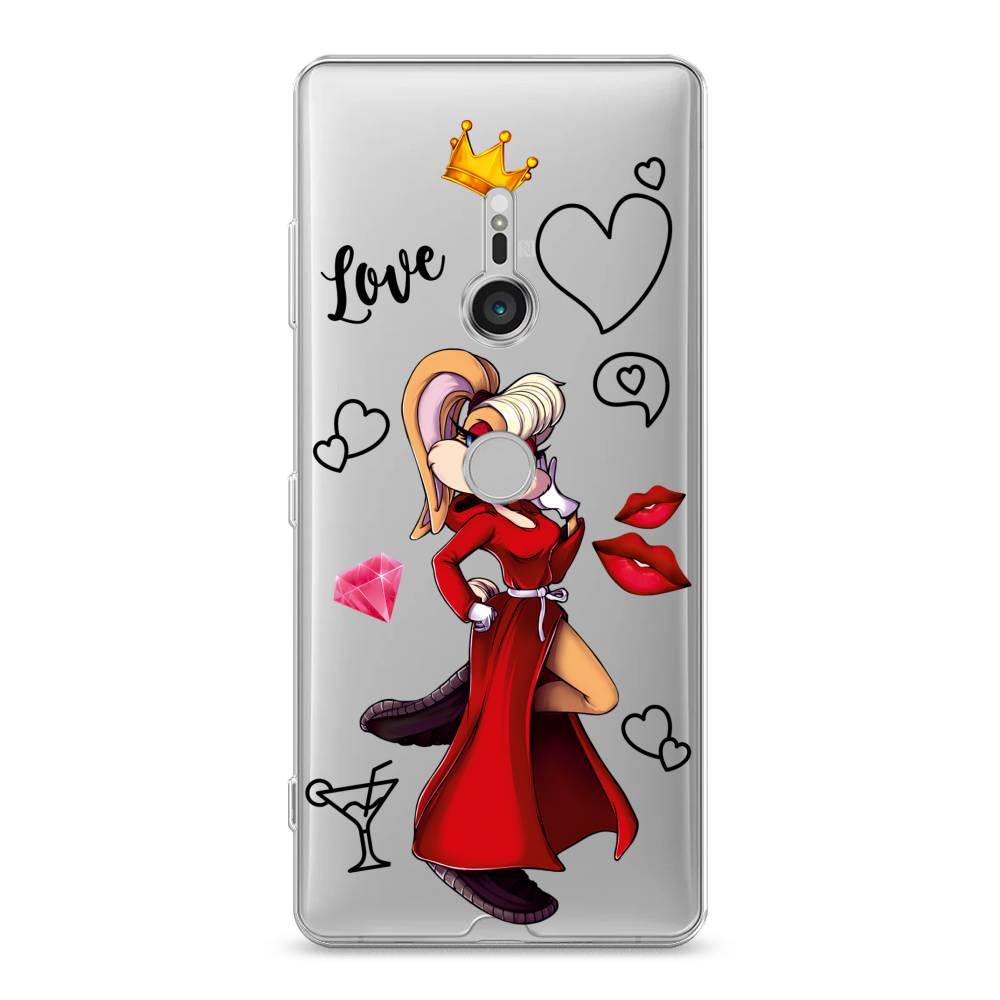

Чехол на Sony Xperia XZ3 "Rich Lola Bunny", Красный;бежевый;оранжевый, 53650-6
