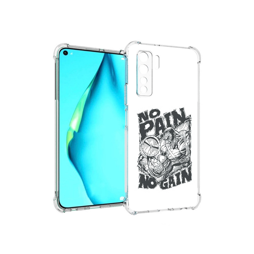 

Чехол MyPads Tocco для Huawei Nova 7 SE бодибилдинг тяжелая работа, Прозрачный, Tocco