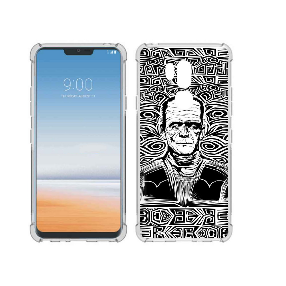 

Чехол MyPads Tocco для LG G7 ThinQ франкенштейн черно белый, Прозрачный, Tocco