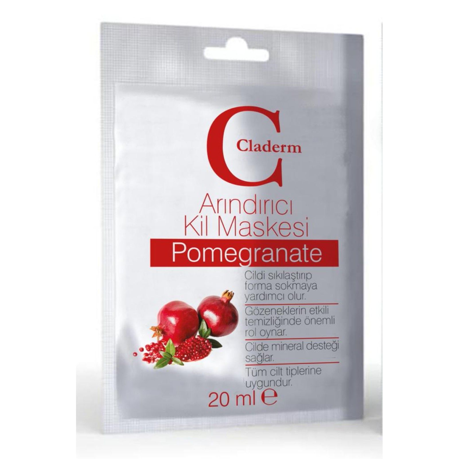

Маска для лица Claderm Pomegranate Гранат глиняная противовоспалительная 20 мл