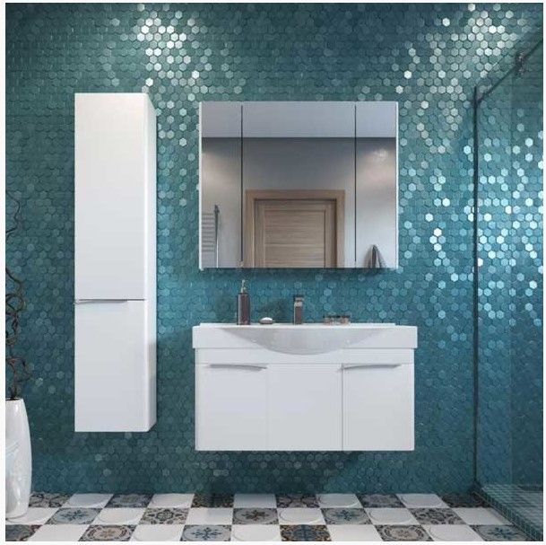 

Тумба без раковины (комод) AQUATON Беверли подвесной, 966х455х357 мм, белый глянец [1a2367